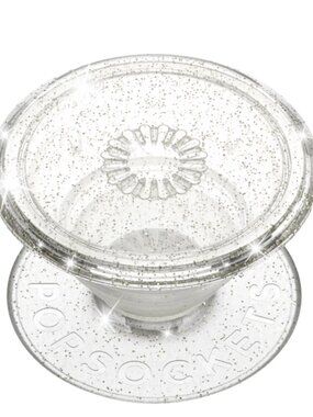 PopSockets PopGrip Phone Grip in Glittery Clear NWT